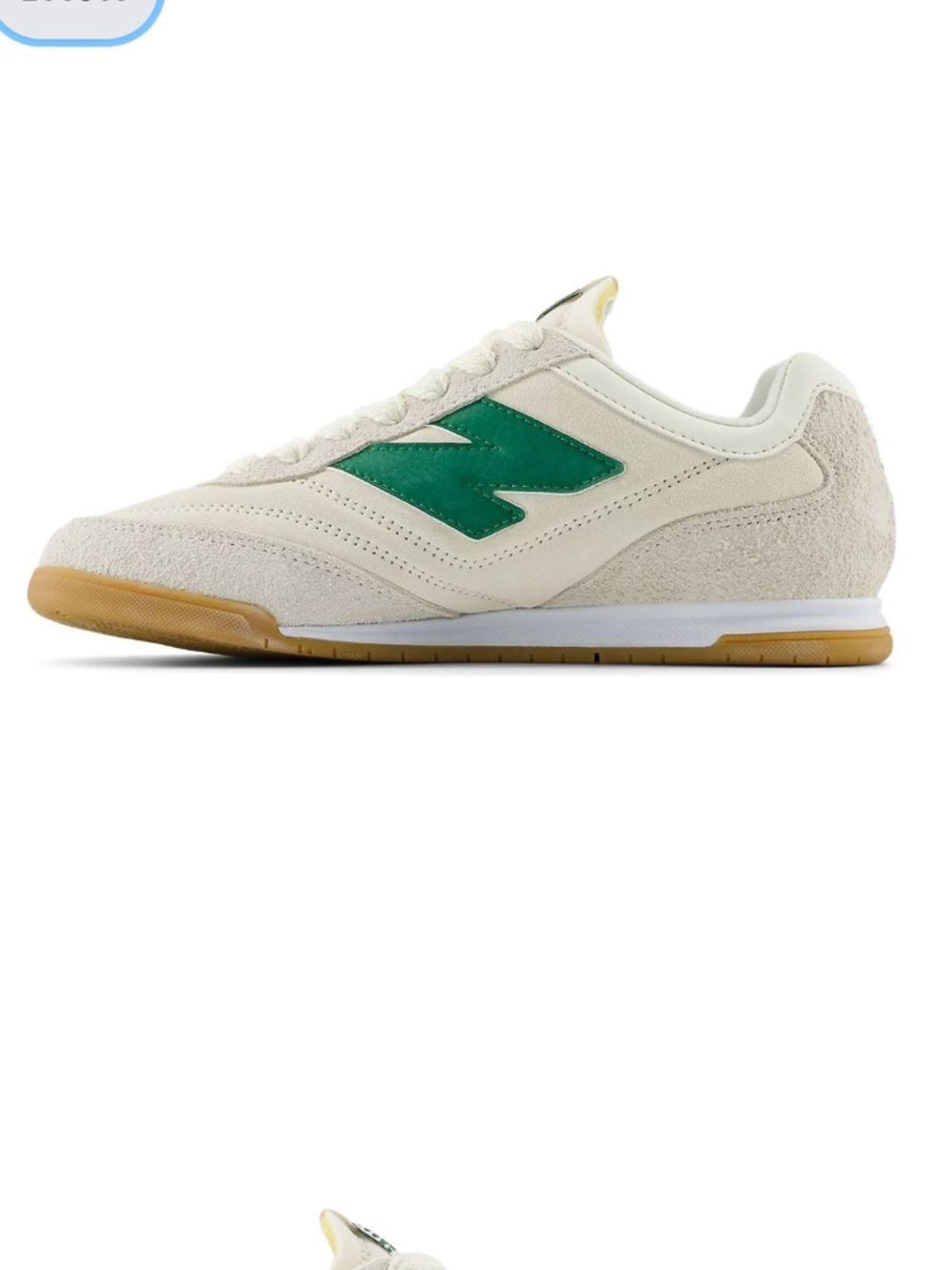 New Balance RC 42 - sea salt and pine.  Suede Sneakers  Gum Sole